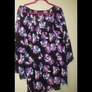 Michel Studio orchid print blouse size 24